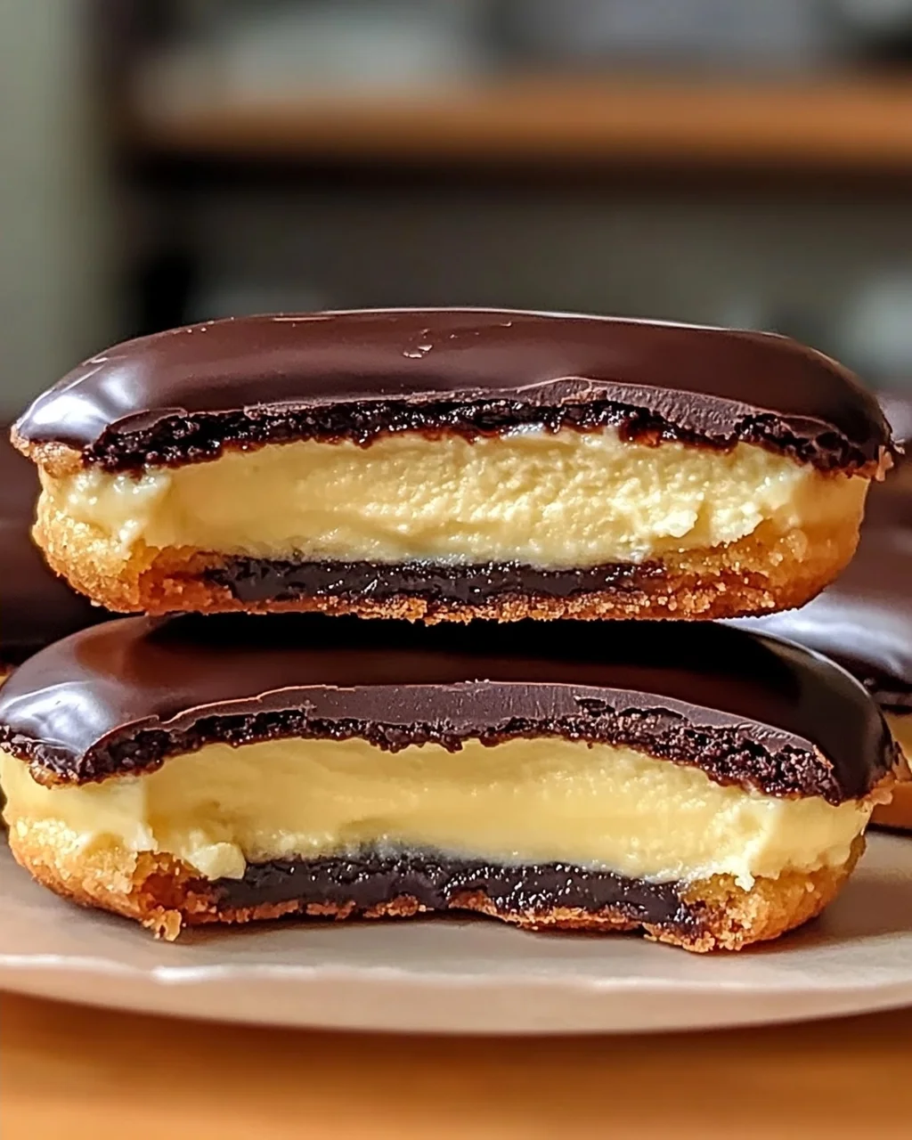 Boston Cream Pie Kekse Bissen für süße Genussmomente