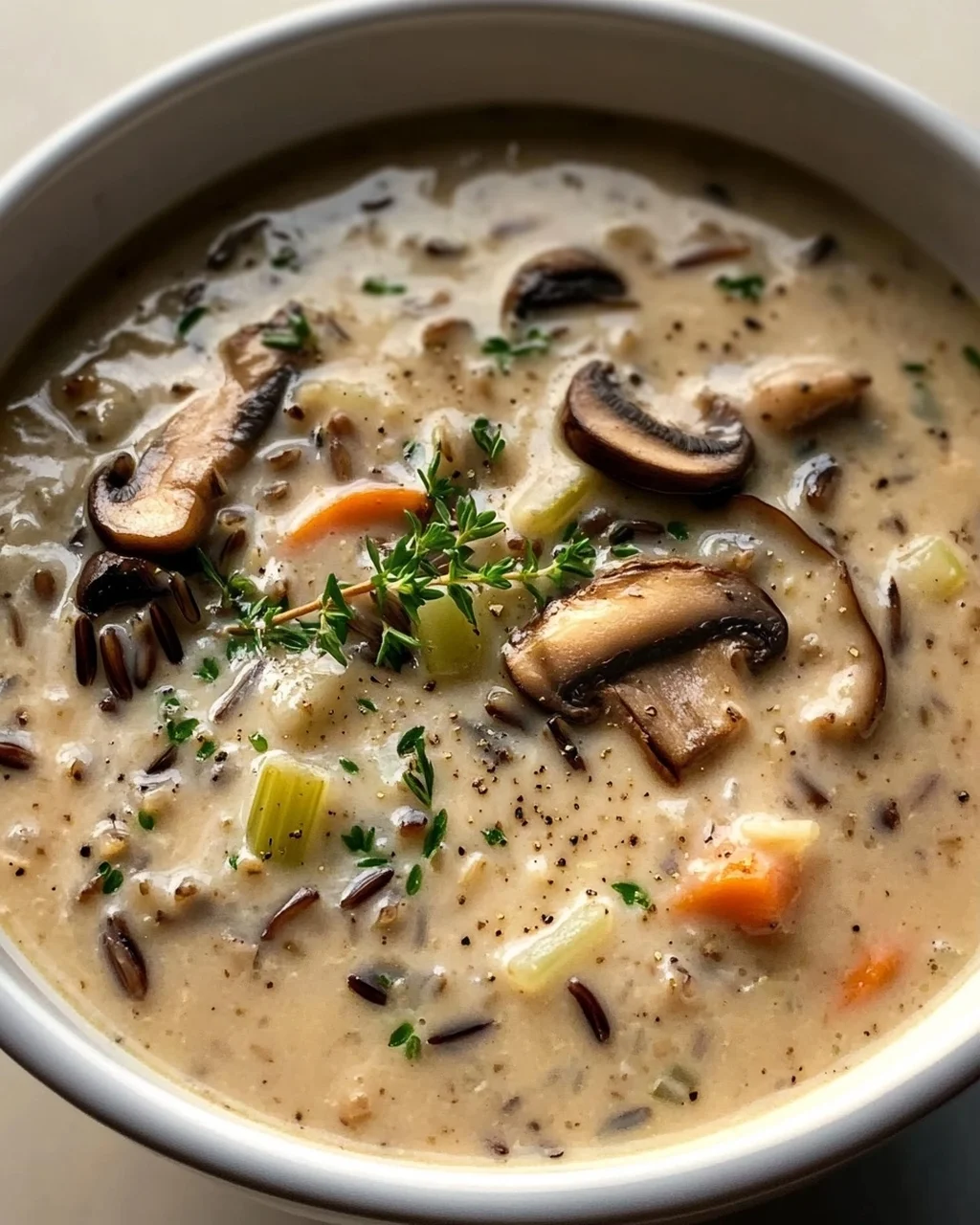 Cremige Pilz-Wildreis Suppe Rezept – Einfach & Lecker!