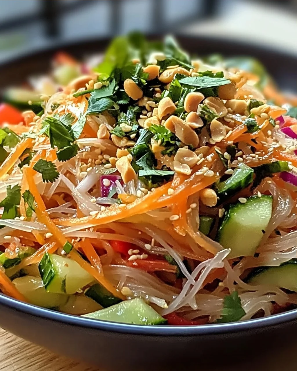 Nudelsalat mit Ingwer-Limetten-Dressing frisch genießen