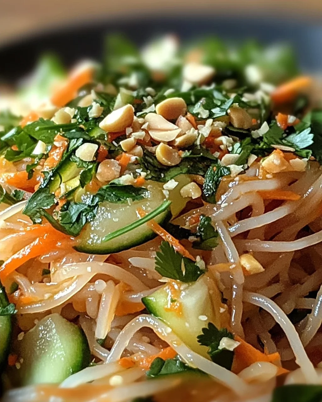 Nudelsalat mit Ingwer-Limetten-Dressing frisch genießen