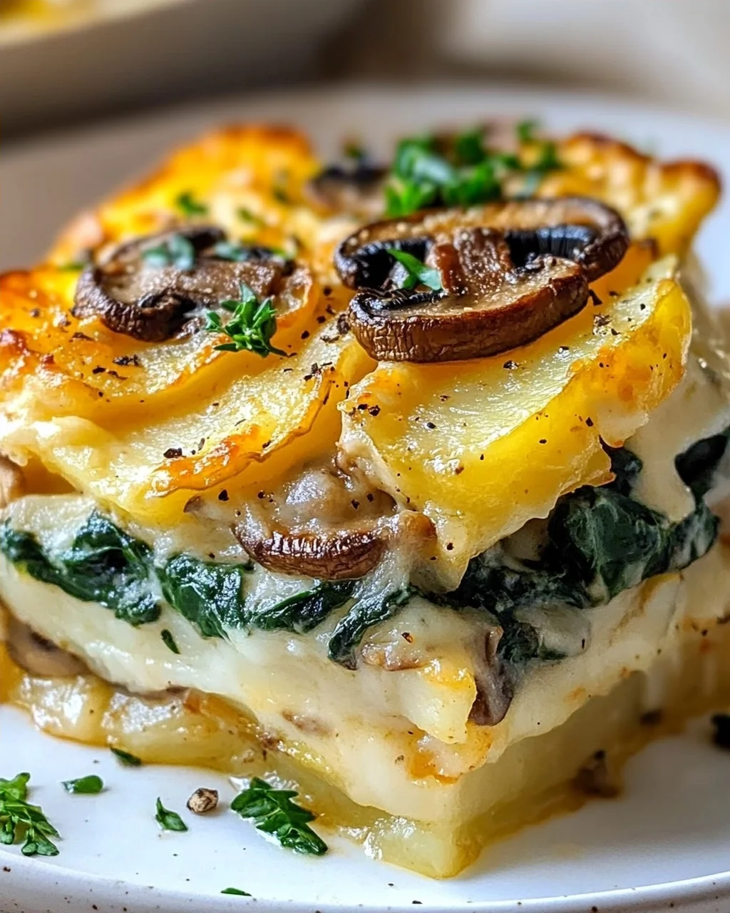 Rustikaler Kartoffel-Spinat-Pilz Auflauf – Herzhaft & Lecker!