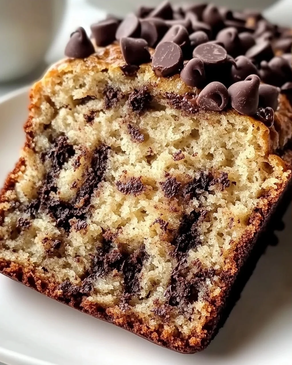 Süßes Schokoladenstückchen-Bananenbrot für Muffin-Liebe