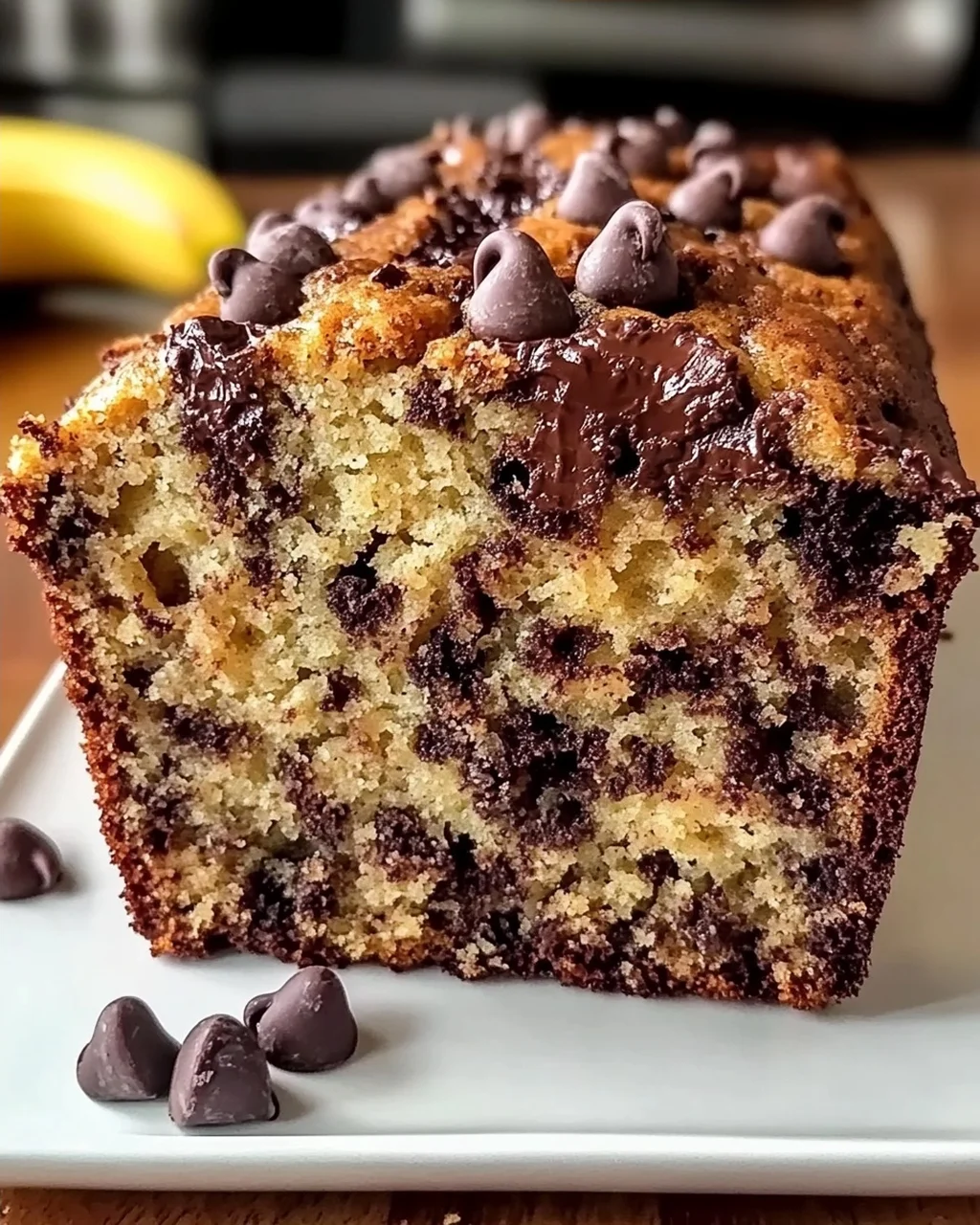 Süßes Schokoladenstückchen-Bananenbrot für Muffin-Liebe