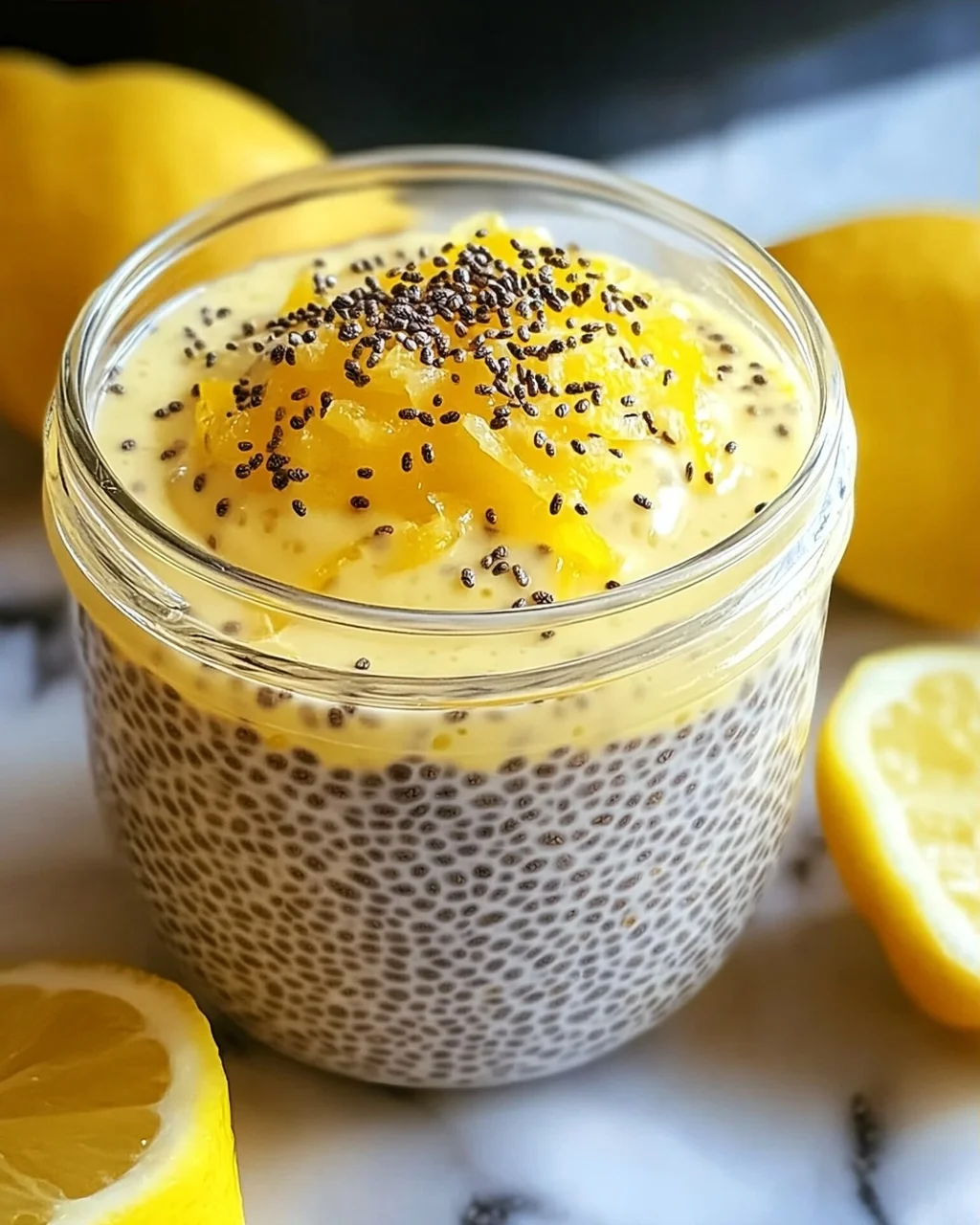 Zitronencreme Chia Pudding für gesunde Naschkatzen