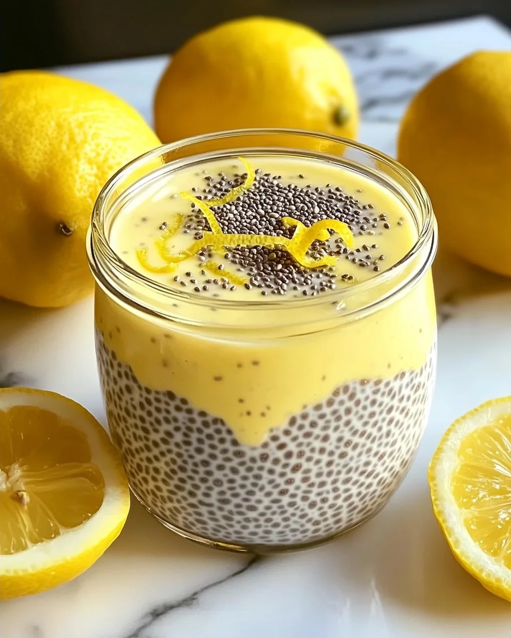Zitronencreme Chia Pudding für gesunde Naschkatzen