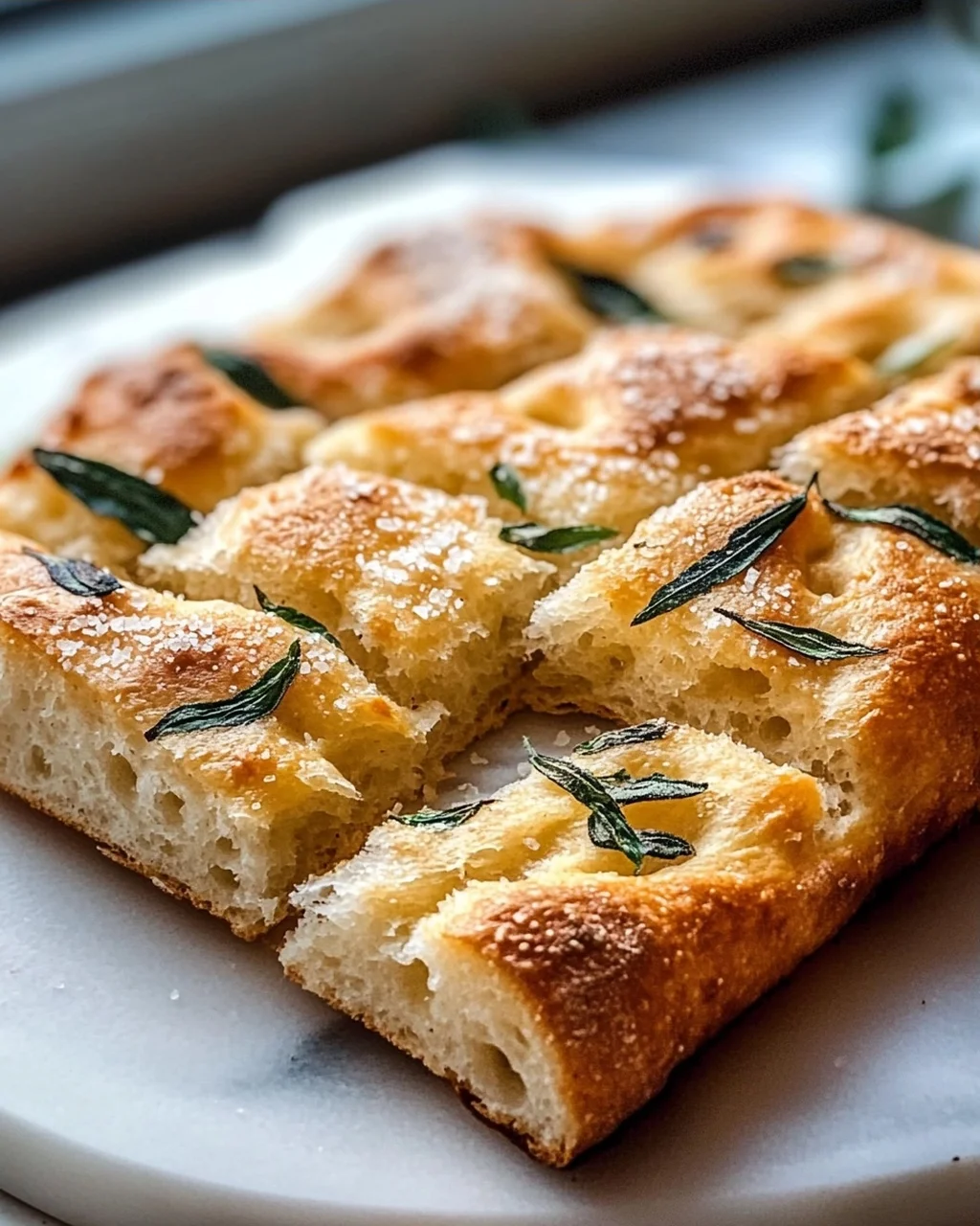 Bärlauch Focaccia mit Meersalz – Aromatischer Genuss!