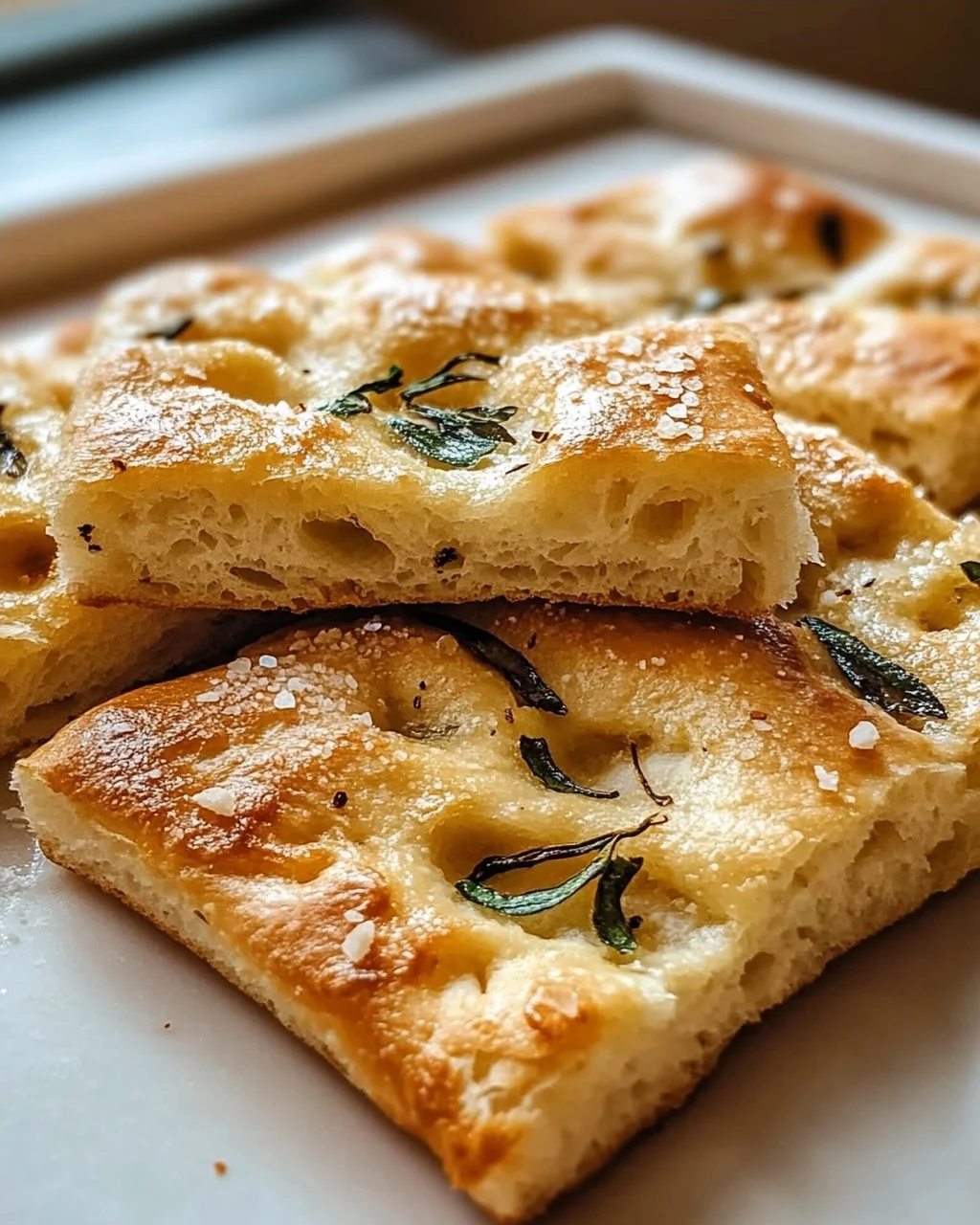 Bärlauch Focaccia mit Meersalz – Aromatischer Genuss!