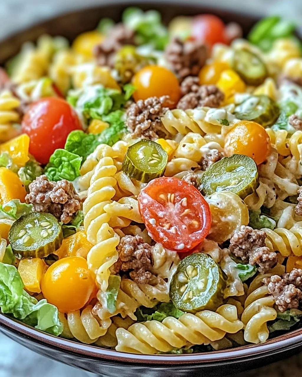 Big Mac Nudelsalat: Burgerflair in einer Schüssel