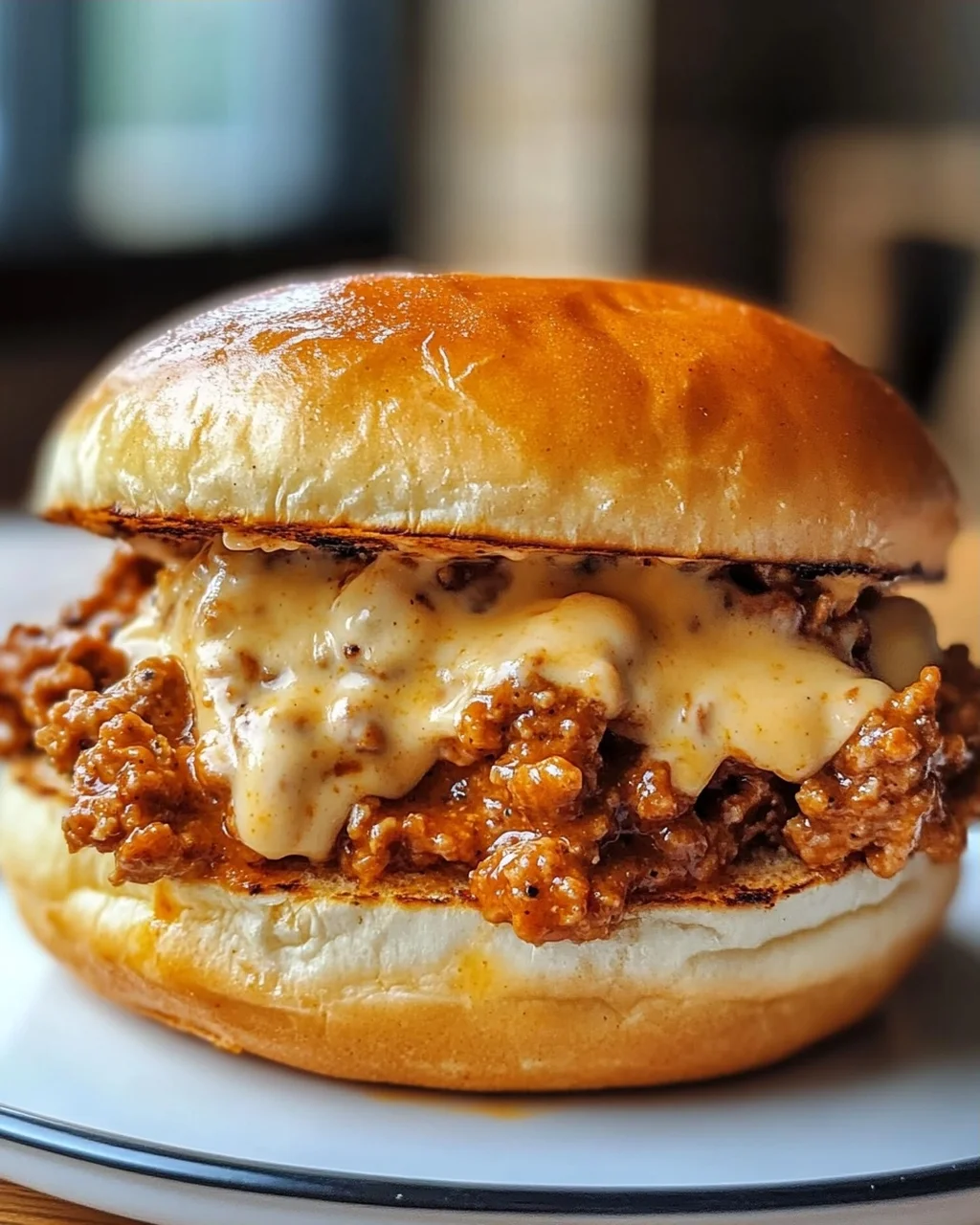 Cajun Chicken Sloppy Joes mit cremiger Käsesauce