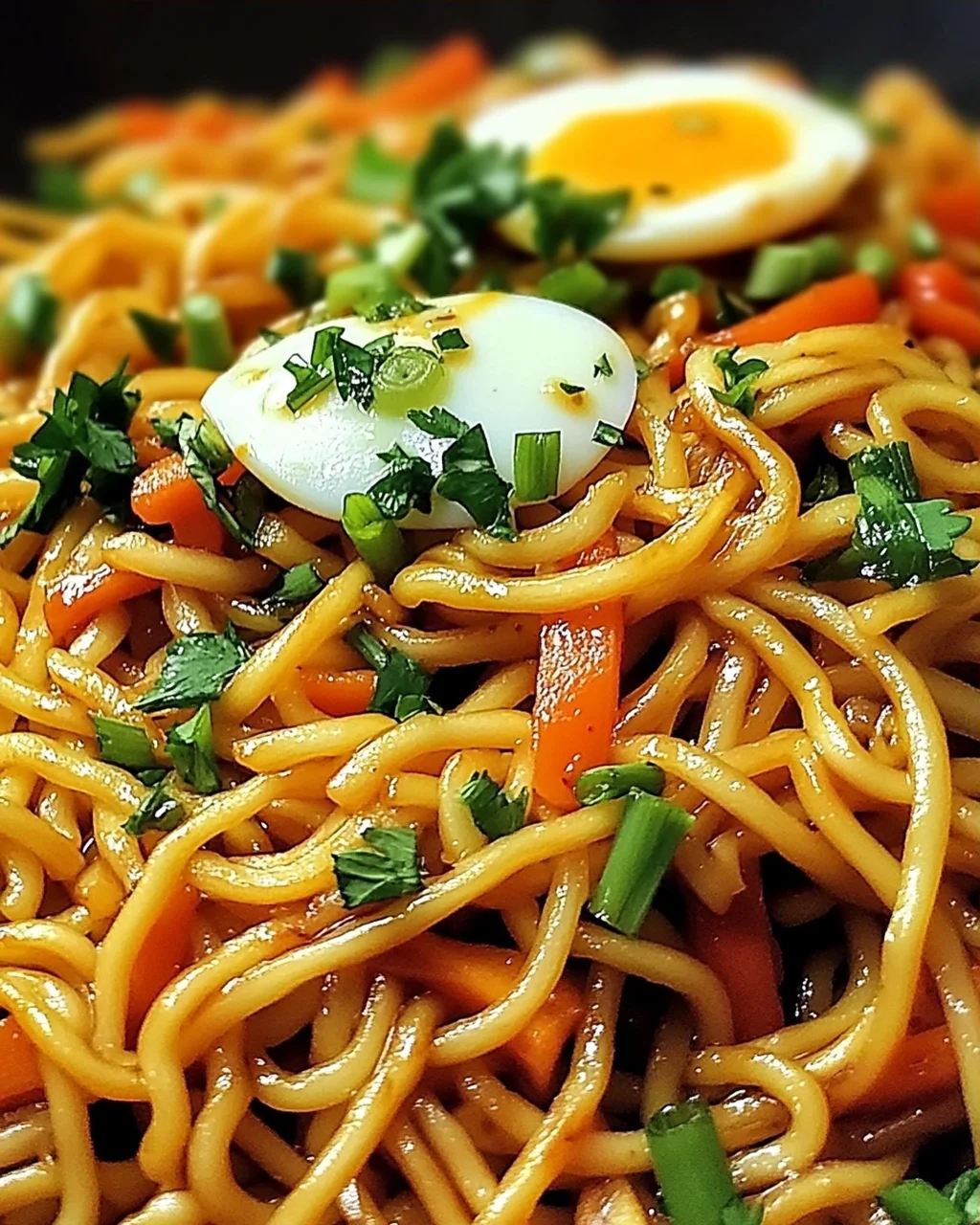 Chinesische Bratnudeln mit Ei