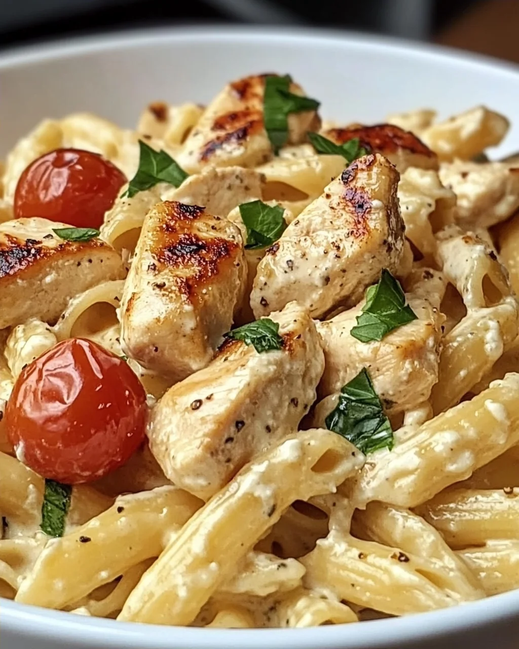 Cremige Hähnchen Feta Pasta: Unglaublich & einfach lecker!