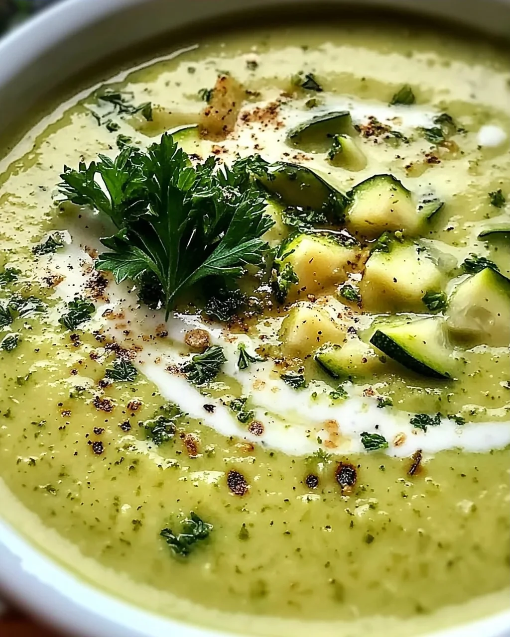 Cremige Zucchinisuppe