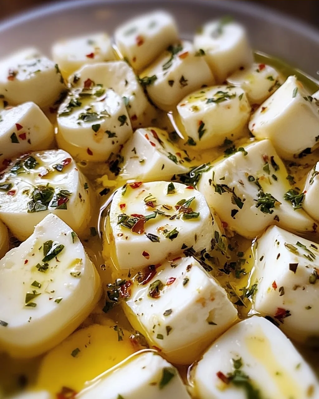 Eingelegter Mozzarella
