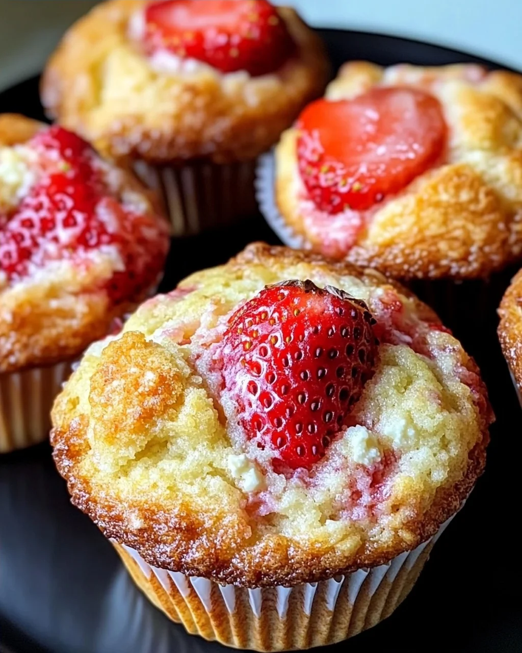 Erdbeer-Ricotta-Muffins für einen fruchtigen Start