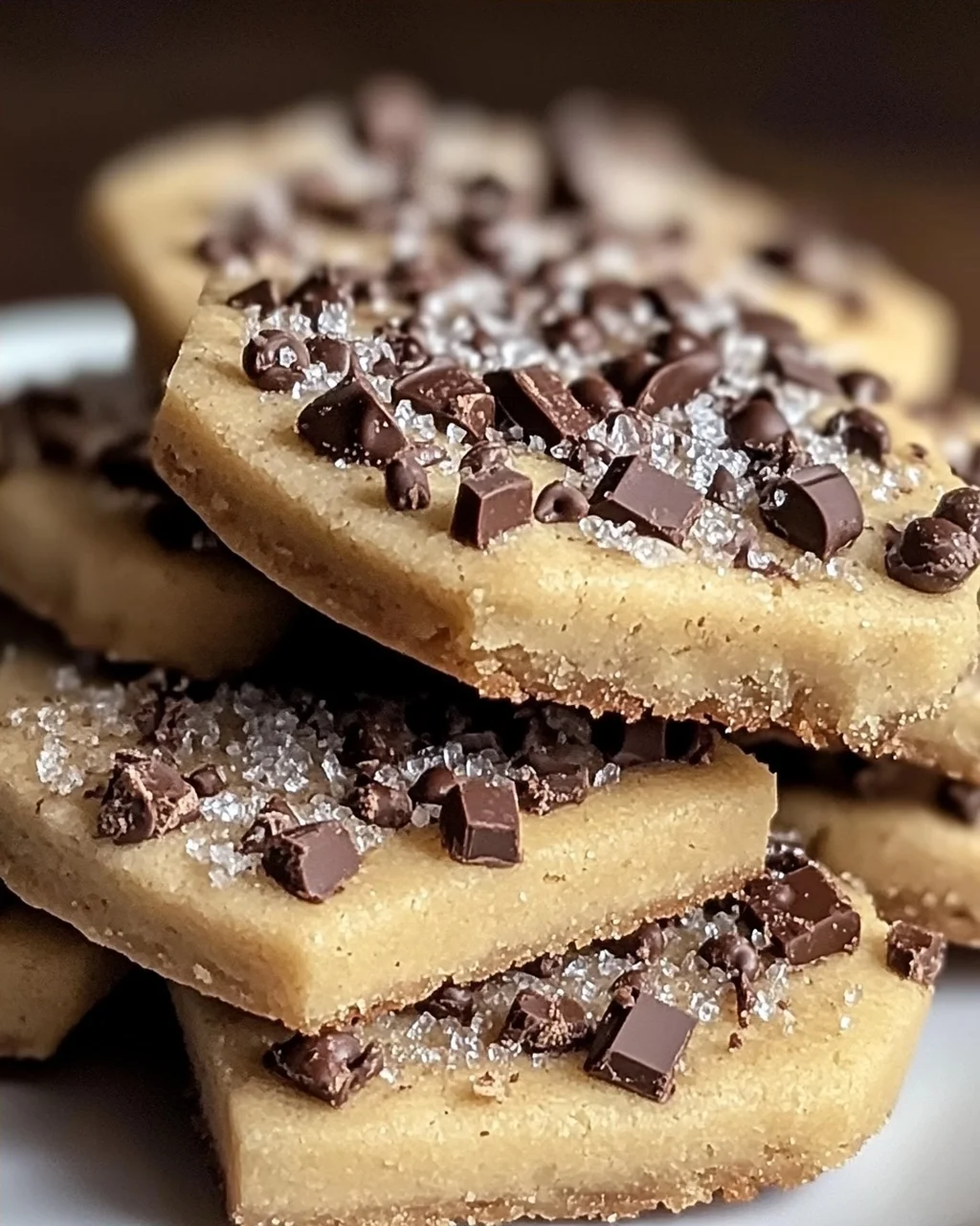Espresso-Shortbread-Kekse mit Toffee-Stücken Rezept
