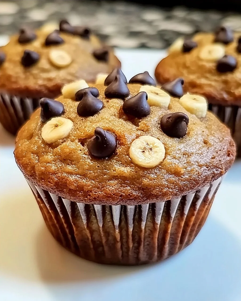 Gesunde Erdnussbutter Bananen Muffins für jeden Tag