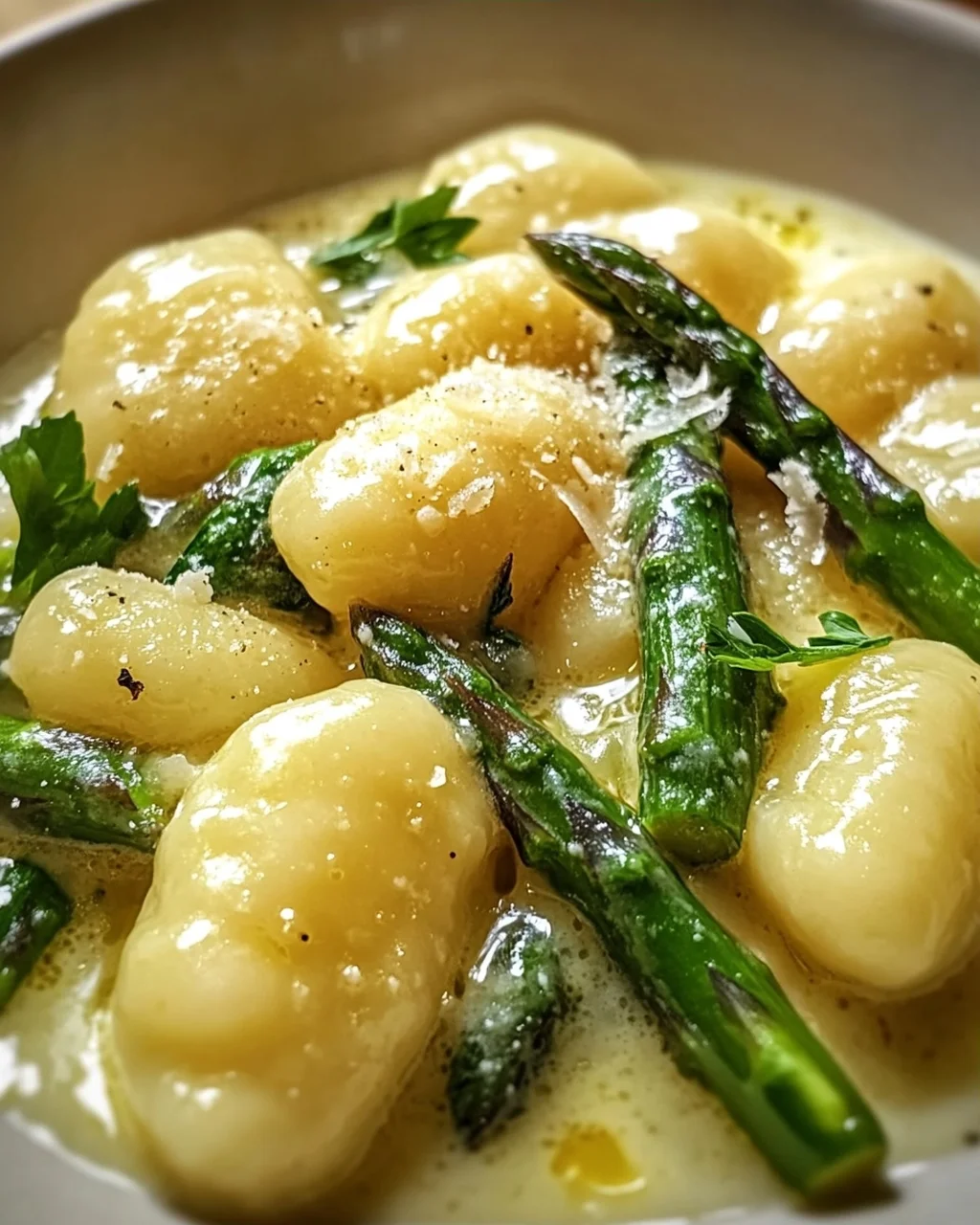 Gnocchi mit grünem Spargel