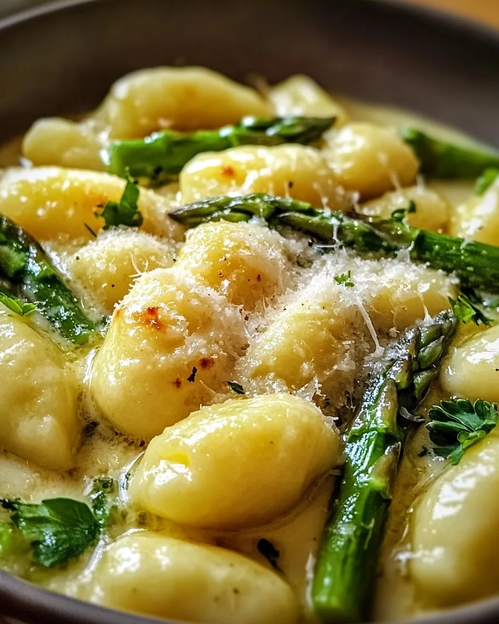 Gnocchi mit grünem Spargel