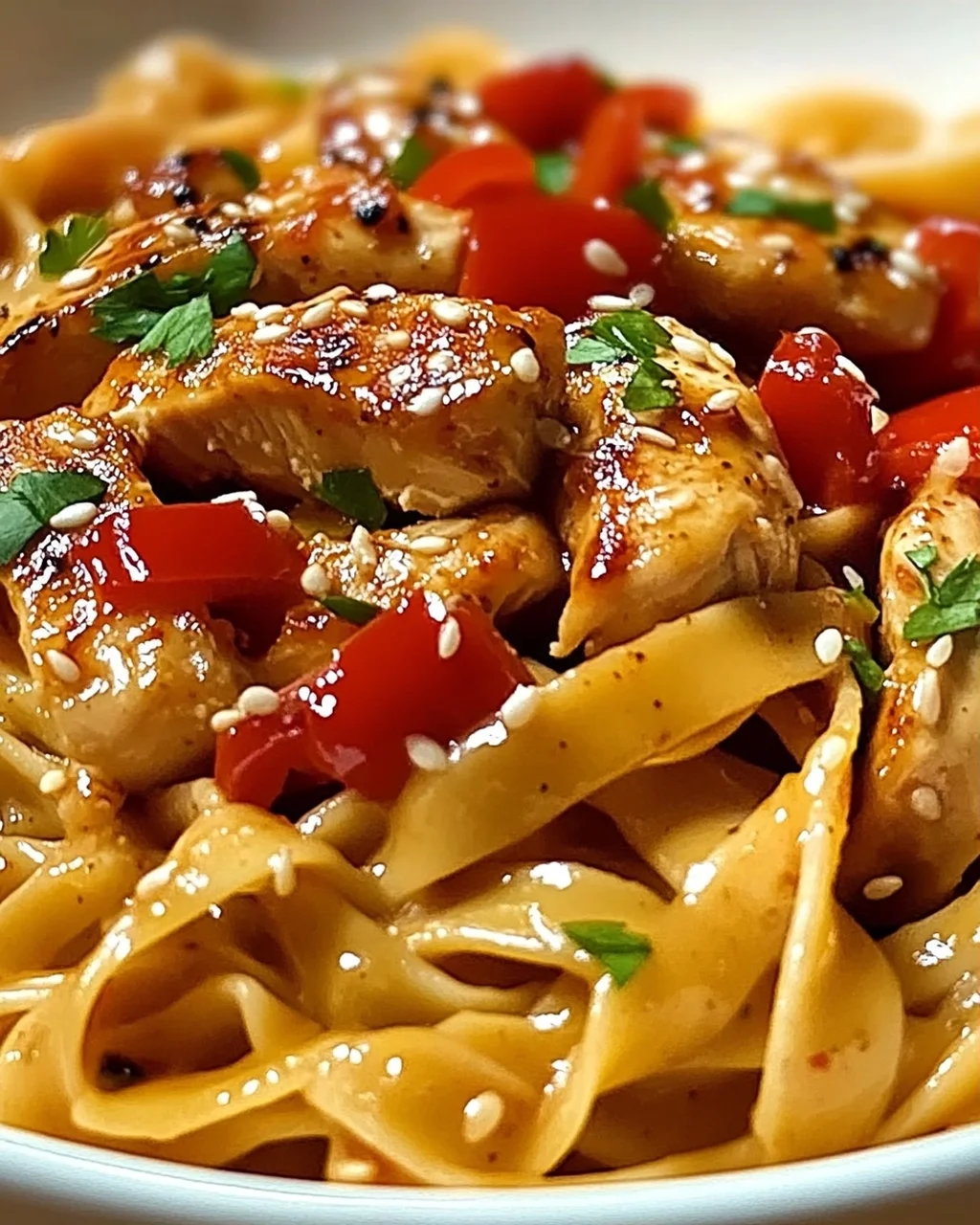 Honey Pepper Chicken Pasta: Süß-scharf & cremig lecker!