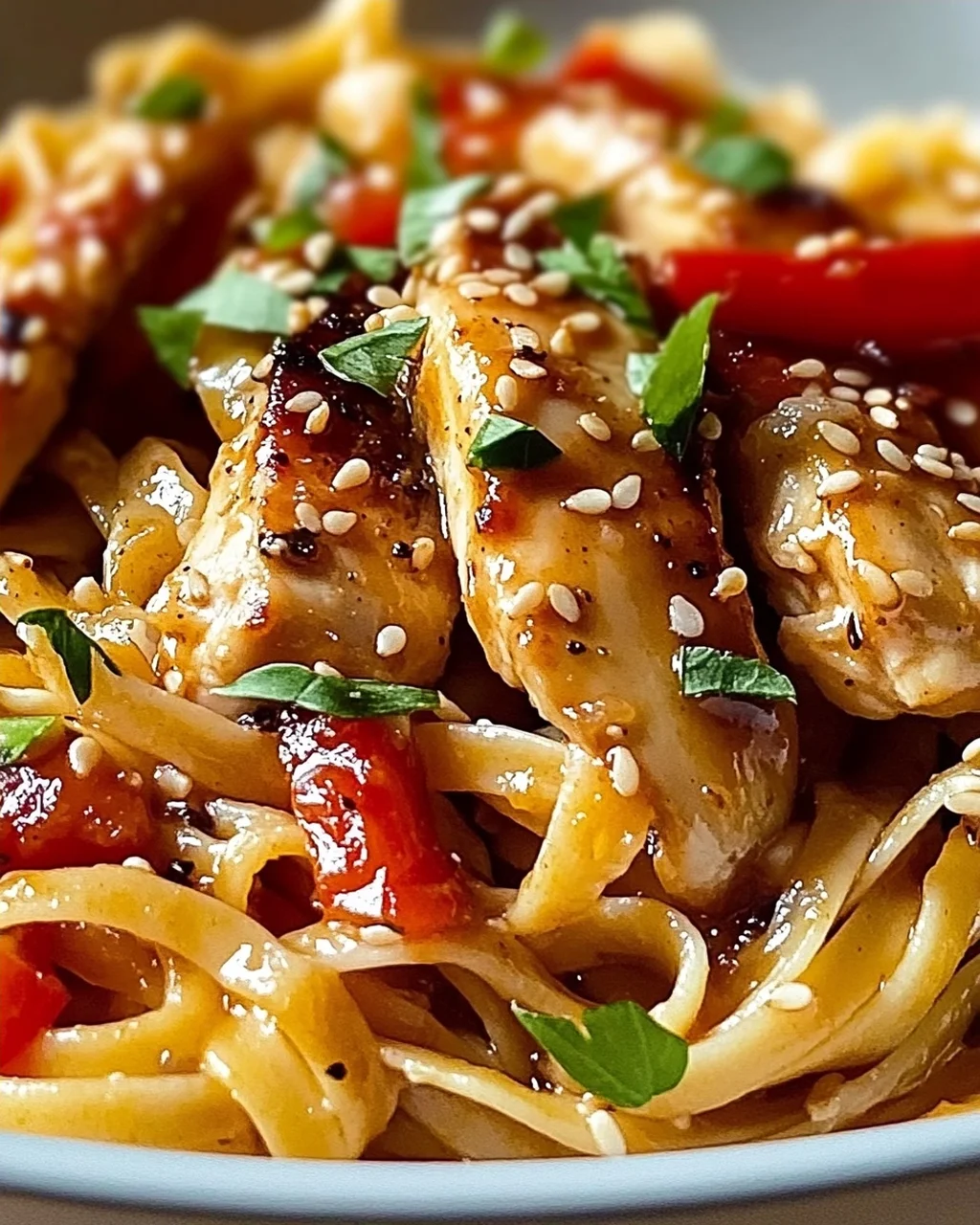 Honey Pepper Chicken Pasta: Süß-scharf & cremig lecker!