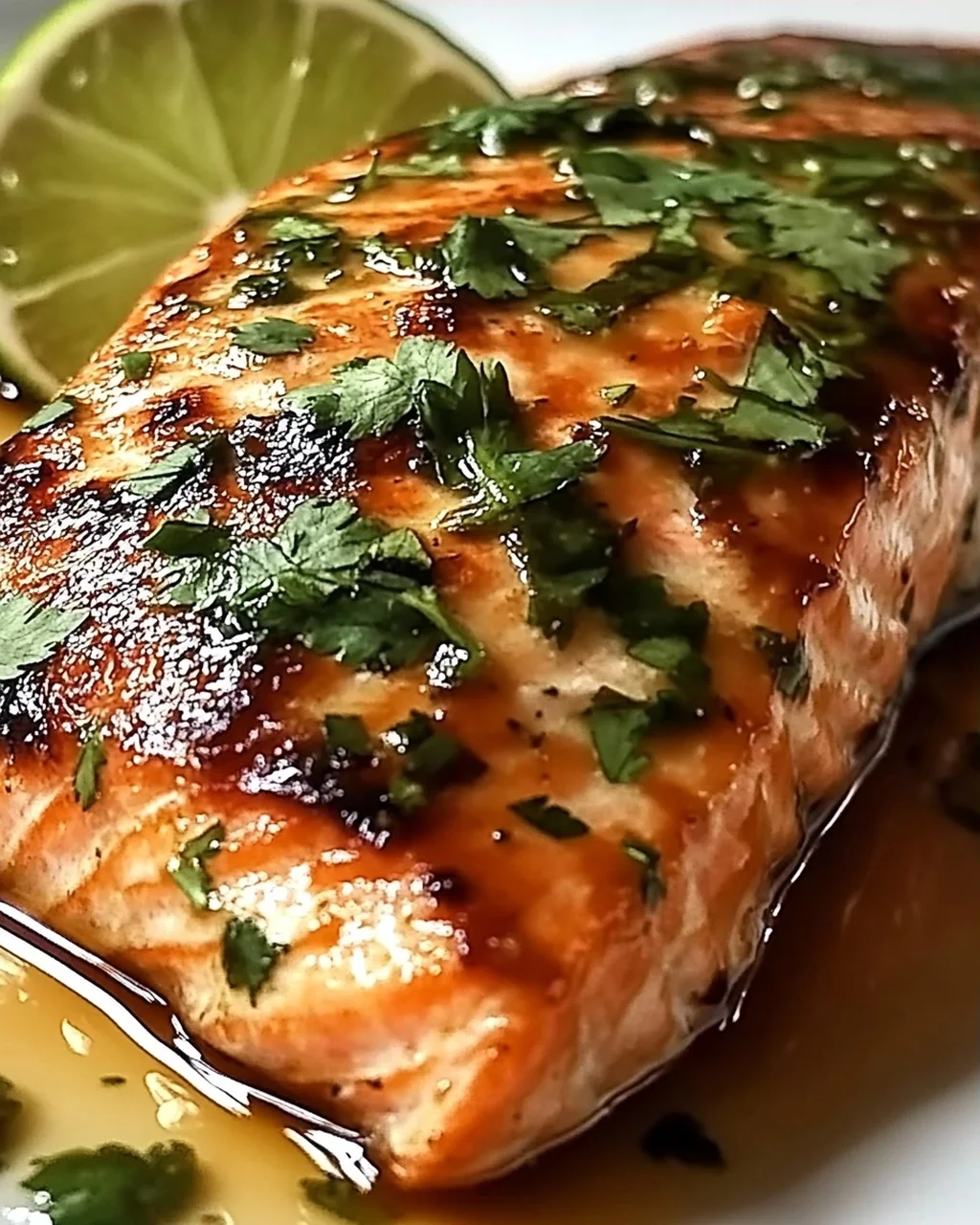 Honig-Limetten-Knoblauch-Butter gebackener Lachs Rezept