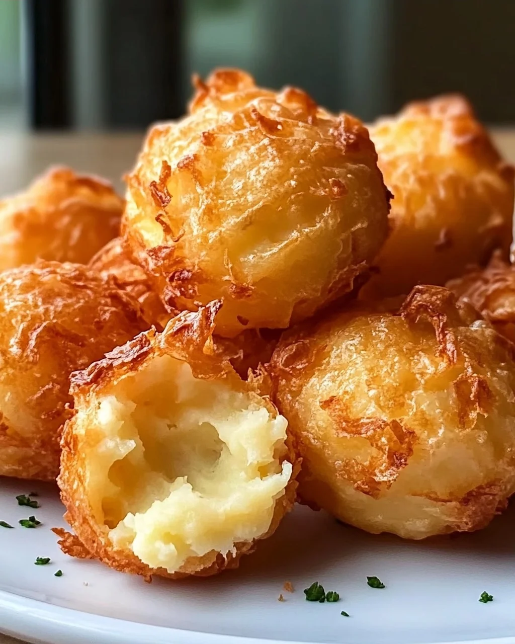 Knusprige Kartoffelpüree-Käse-Puffs