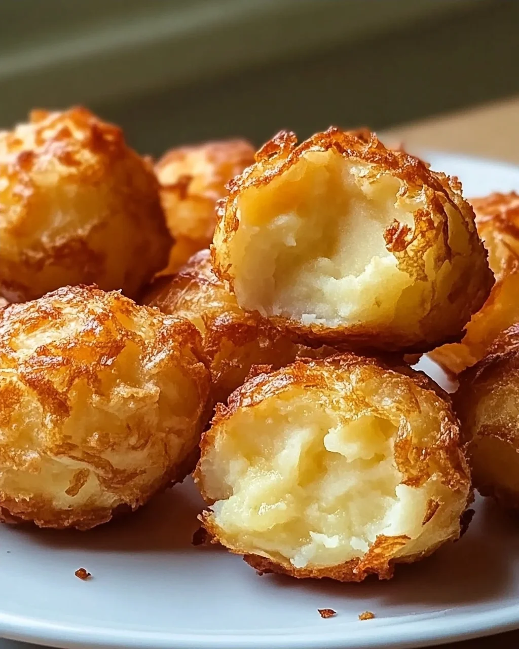 Knusprige Kartoffelpüree-Käse-Puffs