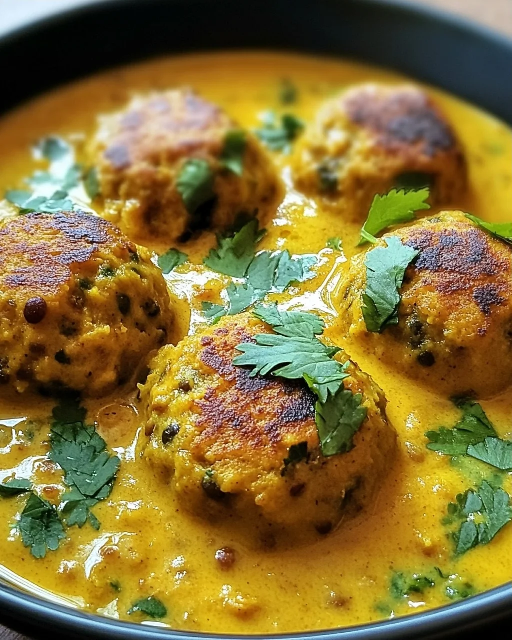 Linsenbällchen in Currysauce