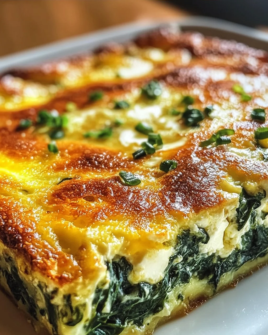Low Carb Spinat-Auflauf mit Feta und Ei