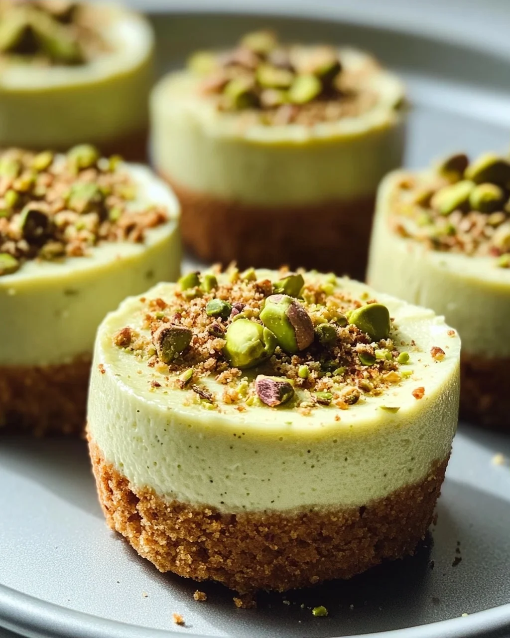 Mini Pistazien-Cheesecakes: Einfach aus der Muffinform