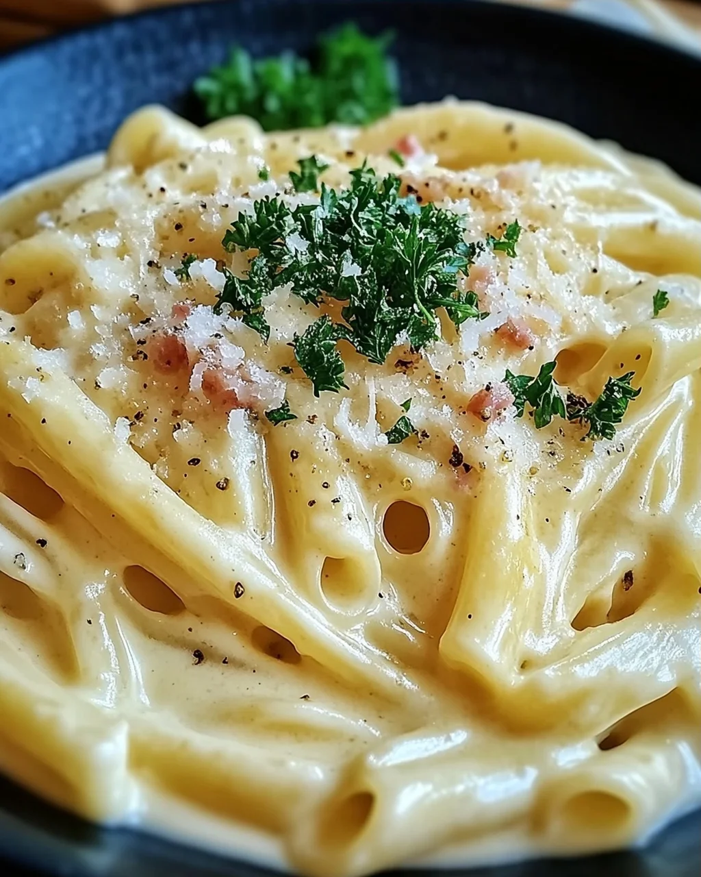 Nudeln in Käse Sahne Soße