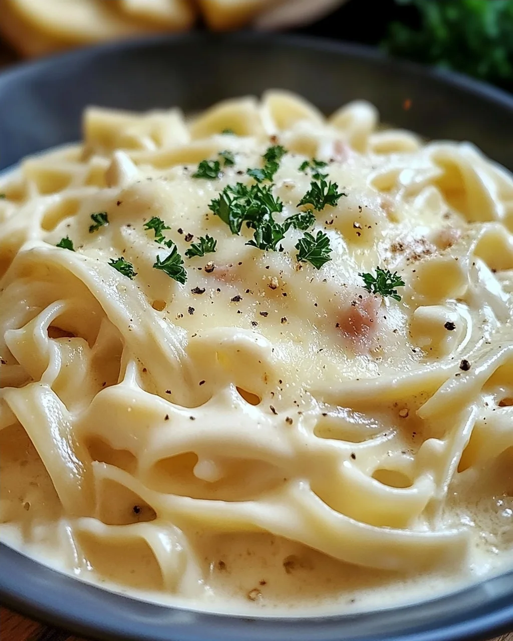 Nudeln in Käse Sahne Soße