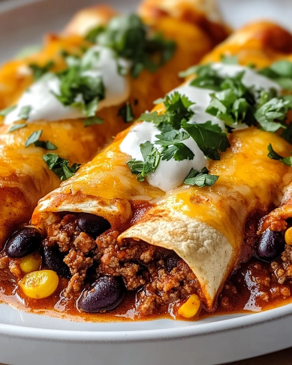 Saftige Hackfleisch-Enchiladas