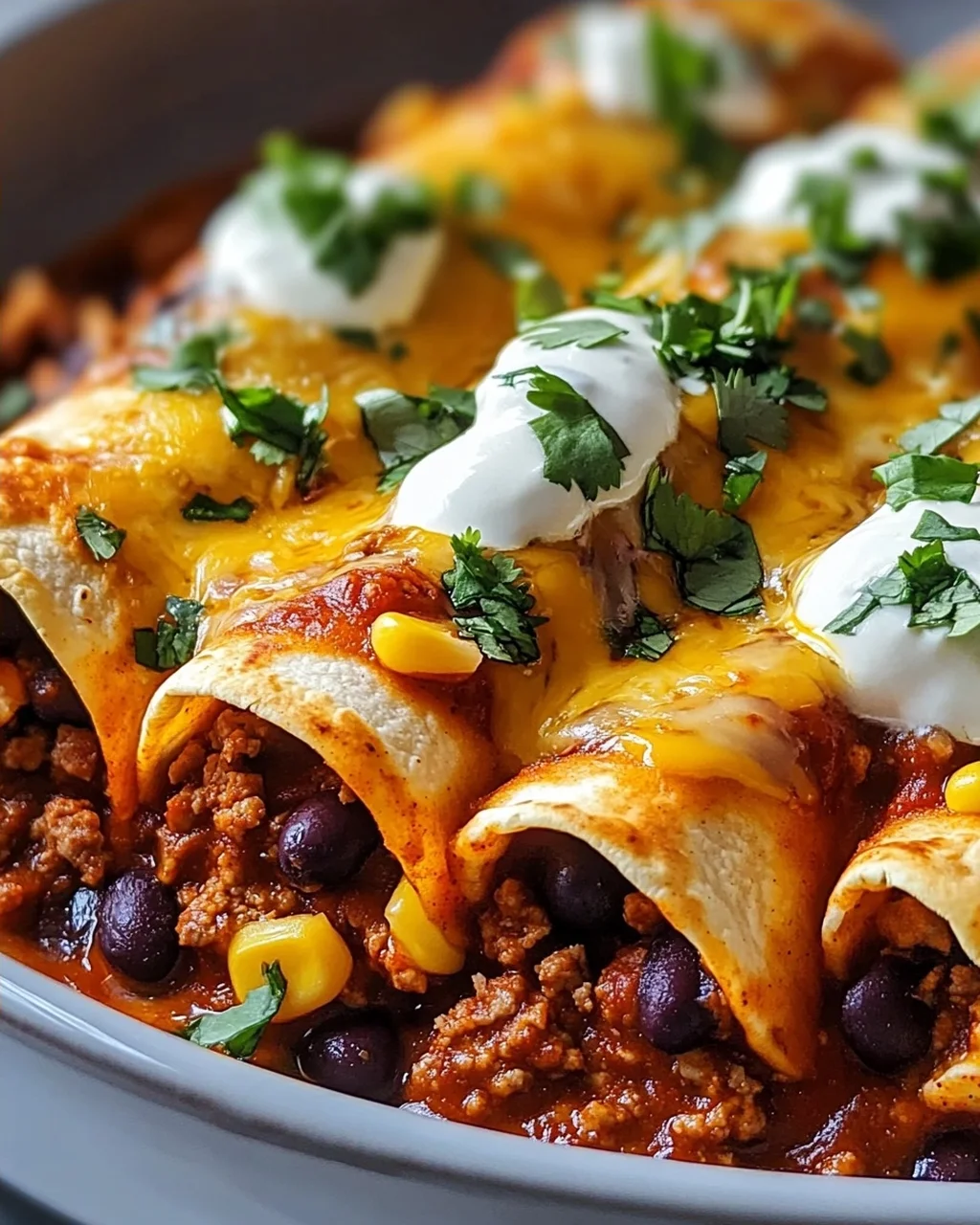 Saftige Hackfleisch-Enchiladas
