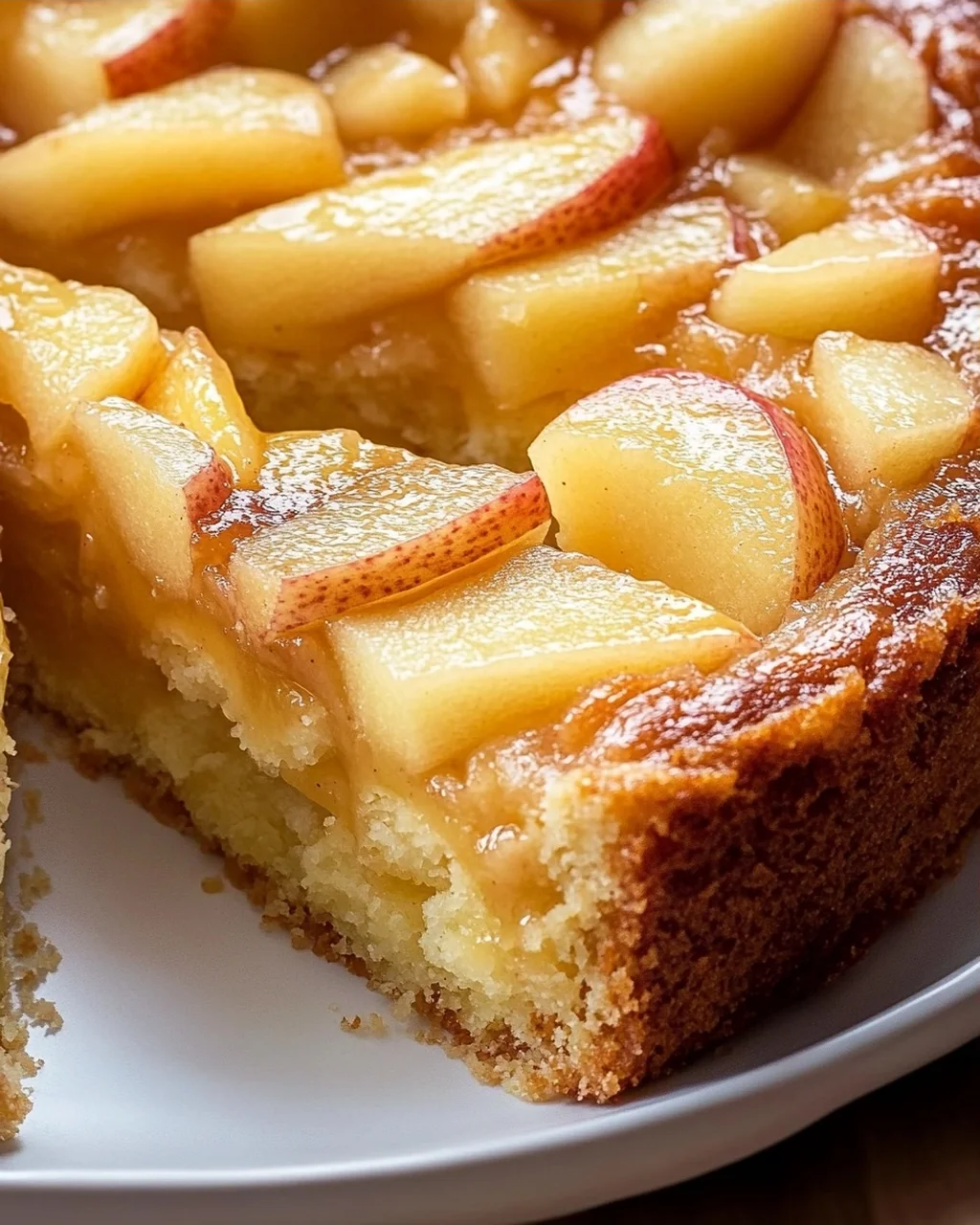Saftiger Apfelkuchen mit Pudding