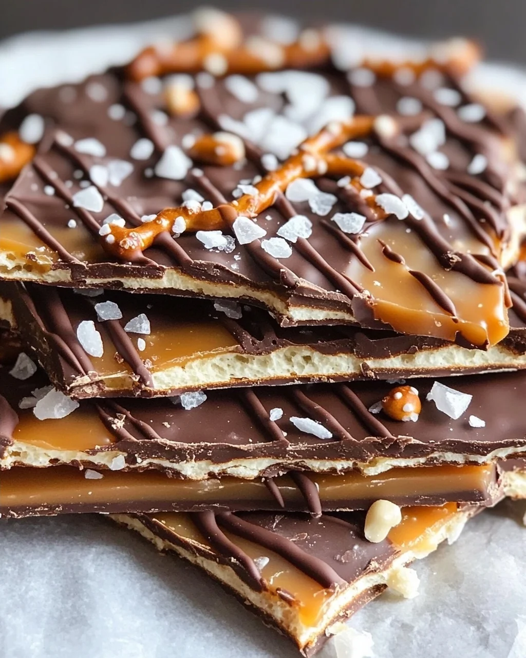 Salted Caramel Pretzel Bark: Süß-salzige Knusperfreude!