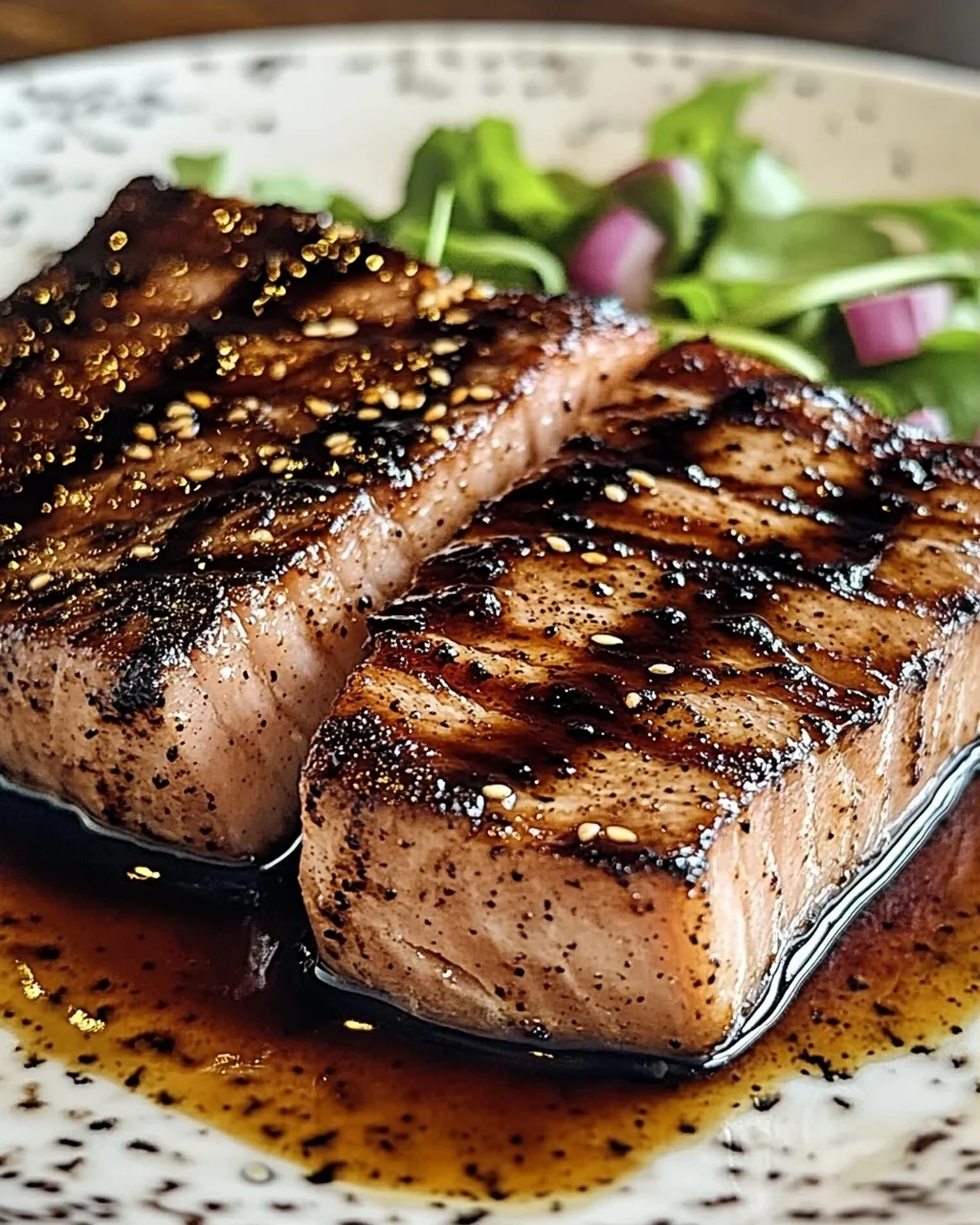 Schwarze Balsamico-Thunfischsteaks schnell zubereiten