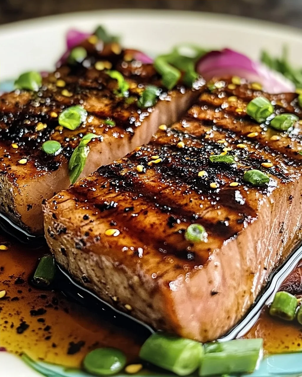 Schwarze Balsamico-Thunfischsteaks schnell zubereiten