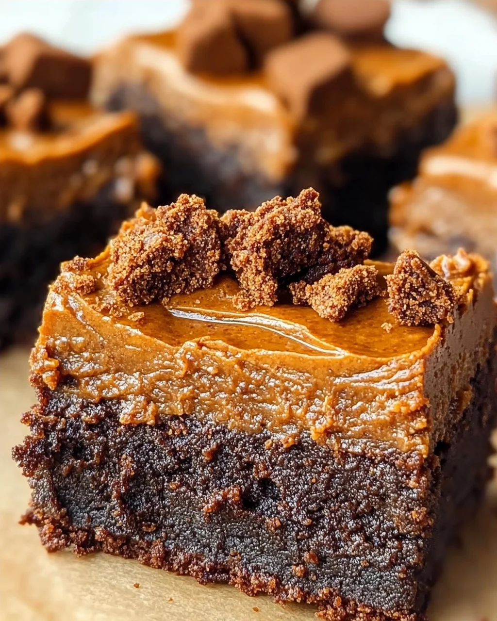 Spekulatius Brownies mit Lotus Biscoff Brotaufstrich