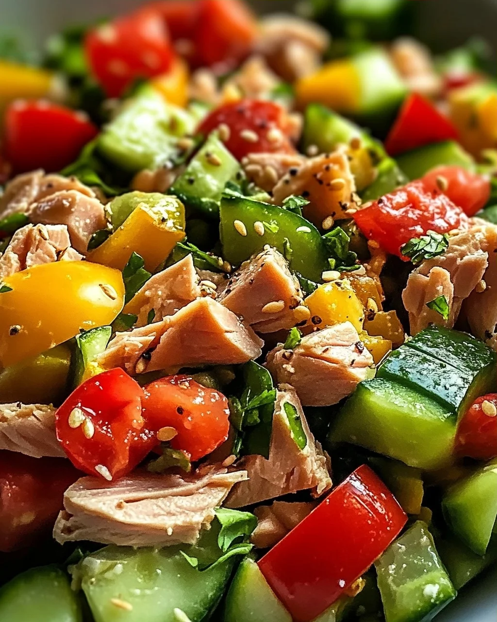 Thunfischsalat mit frischem Gemüse