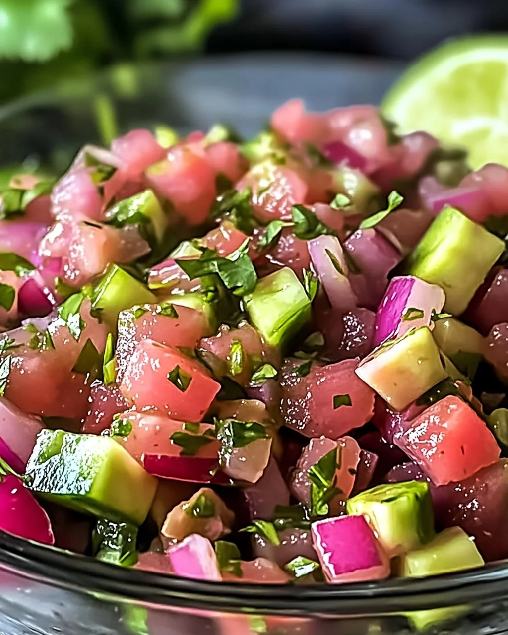 Veganer frischer Rhabarbersalsa für jeden Anlass